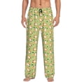 thumbnail image 1 of Sigee Cartoon Fox 2 print Men's Pajama Pants Lounge Sleep Bottoms with Elastic Waistband and Pockets-Medium, 1 of 6