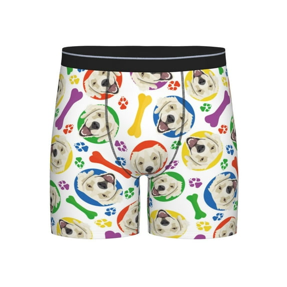 Sigee Cartoon Labrador Retriever for Men's Boxer Briefs,Moisture Wicking and Breathable X-Large