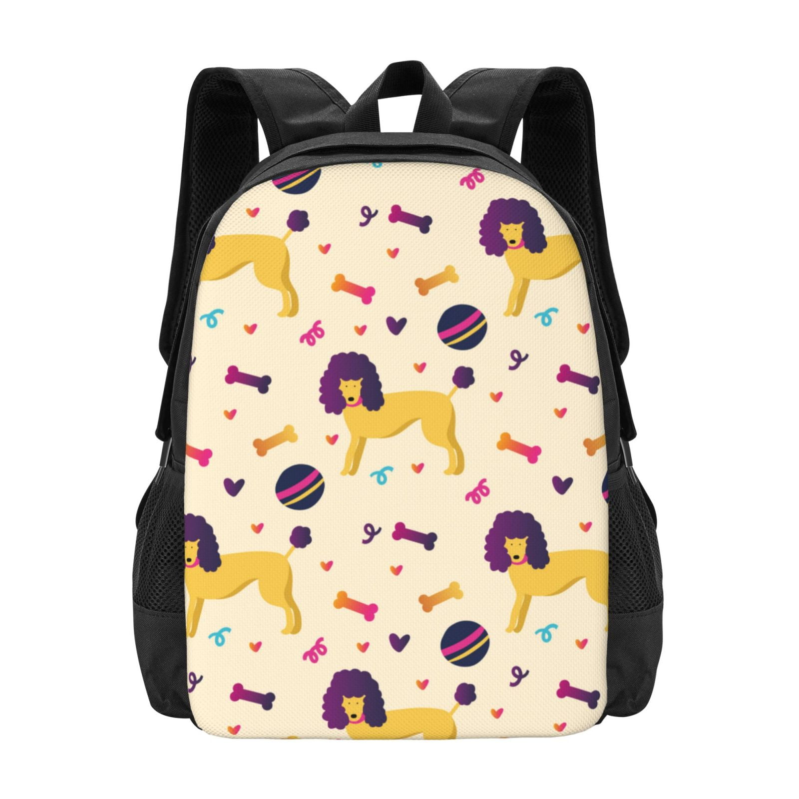 Poodle Dog Print Pattern Premium Backpack
