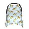 thumbnail image 1 of Sigee Cartoon Sea Turtle Print Multi-use Stretchy Baby Car Seat Cover - Nursing Breastfeeding Canopy, Infant Stroller and High Chair Cover, 1 of 1