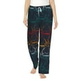 thumbnail image 1 of Sigee Cartoon Sharks Print Women's Soft Pajama Pants - Breathable and Comfortable Lounge Sleep Bottoms with Elastic Waistband and Pockets-Small, 1 of 9