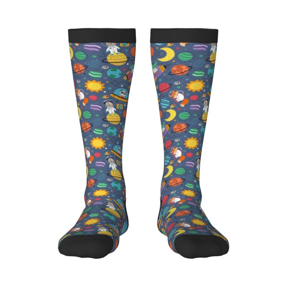 Sigee Cartoon Space for Socks for Men Women Gifts for Him Boyfriend Teenage Boys Stocking Stuffers