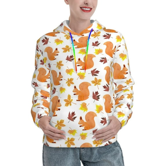 Sigee Cartoon Squirrel for Women's Pullover Hoodie Sweatshirts Adult Casual Long Sleeve Sweatshirts ,Sizes S-2XL-Medium