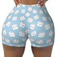 thumbnail image 1 of Sigee Cartoon Sushi Print Women's High Waist Workout Shorts - Squat Proof, Tummy Control, Yoga and Gym Activewear-X-Large, 1 of 9