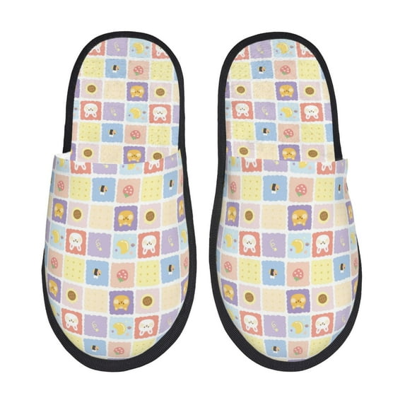 Sigee Cat And Rabbit for Cozy Furry Slippers Super Soft Indoor and Outdoor Use, Non-Slip Sole Slip On House Slippers-Large