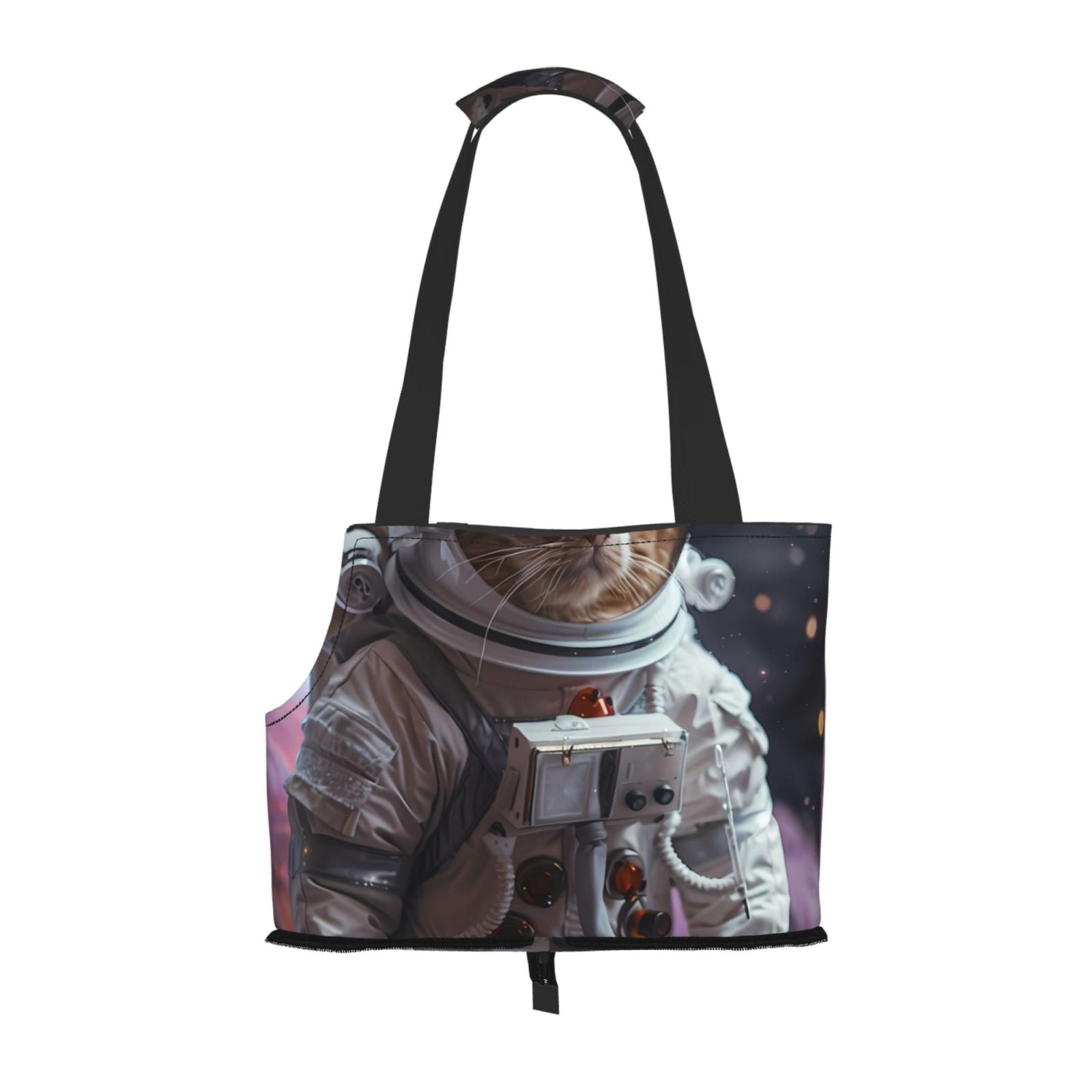 Sigee Cat Astronaut In Space for Pet Carrier Bag for Puppy with Pockets