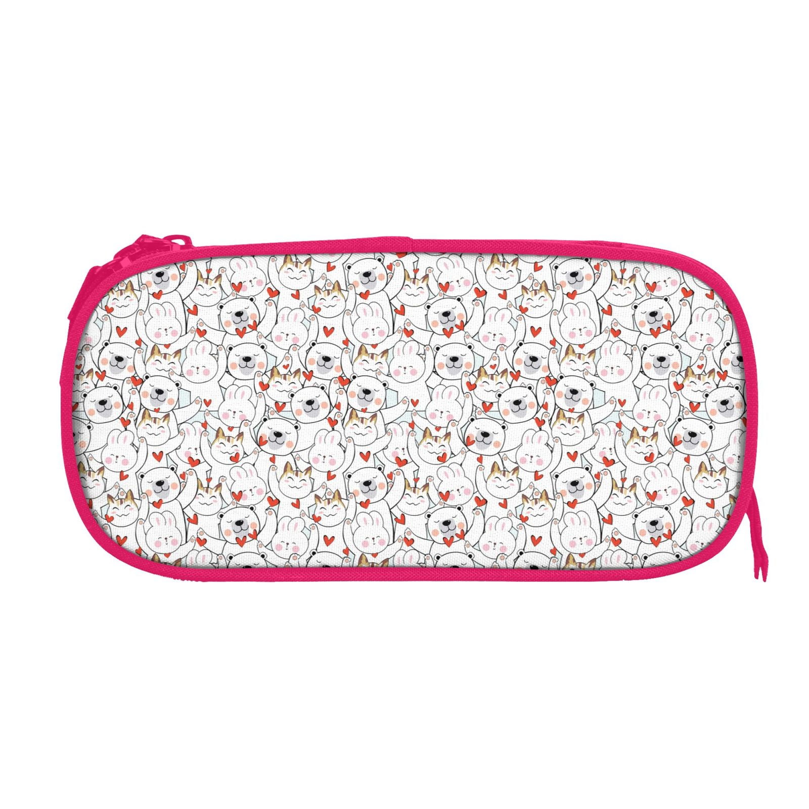 Sigee Cat Bear Rabbit for Portable Pencil Pouch with Zipper for ...