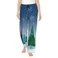 thumbnail image 1 of Sigee Christmas Trees Print Women's Soft Pajama Pants - Breathable and Comfortable Lounge Sleep Bottoms with Elastic Waistband and Pockets-Large, 1 of 9