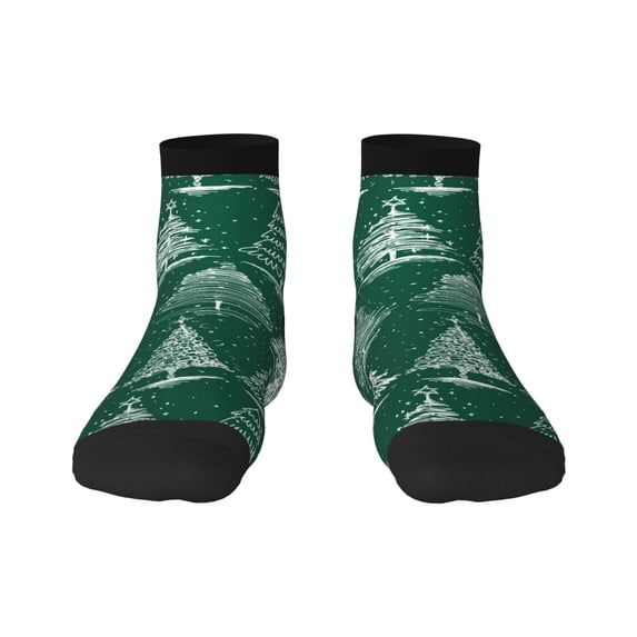 Sigee Christmas Trees for Crew Soft Moisture-wicking Socks ,Cushion Moisture Wicking Boot Socks for Men and Women
