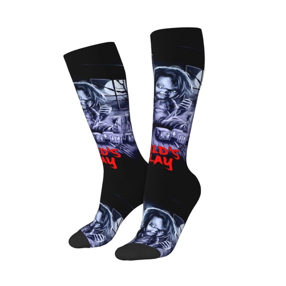 Sigee Chucky Aa for Socks for Men Women Gifts for Him Boyfriend Teenage Boys Stocking Stuffers One Size