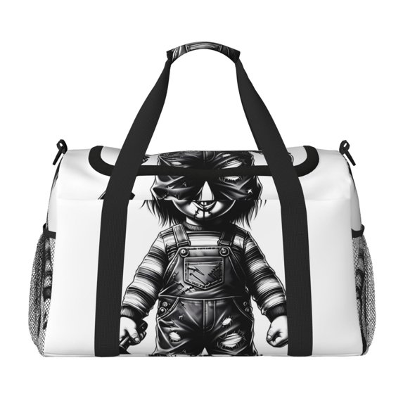 Sigee Chucky Bi Printed Hand Travel Bag Sports Gym Bag for Men and Women Large Capacity Travel Bag, Overnight Bag