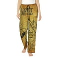 thumbnail image 1 of Sigee Coffee Vintage Print Women's Soft Pajama Pants - Breathable and Comfortable Lounge Sleep Bottoms with Elastic Waistband and Pockets-Medium, 1 of 9