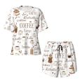 thumbnail image 1 of Sigee Coffee for Sleepwear Casual Pjs with Pockets Women's Pajamas Sets Shorts 2 Piece Short Sleeve Lounge Sets 4X-Large, 1 of 9