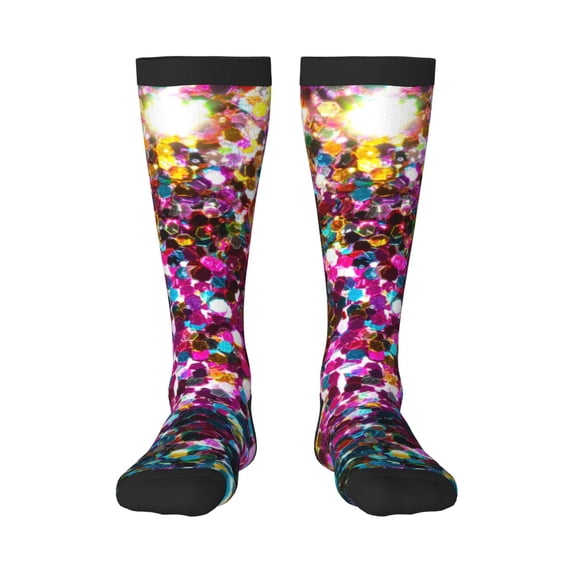 Sigee Color Shiny for Socks for Men Women Socks Stocking Compression Socks