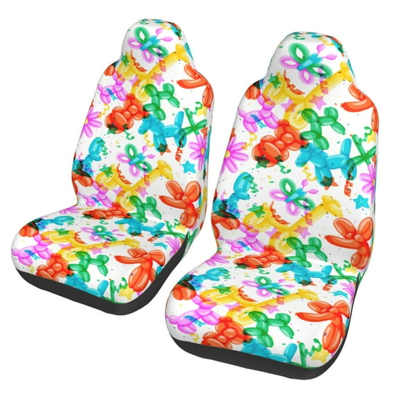 Sigee Colorful Air Balloons for Universal Car Seat Covers, Premium Car Seat Protector Set for Cars, SUVs, Trucks