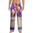 thumbnail image 1 of Sigee Colorful Balloon Cake Celebration print Men's Pajama Pants Lounge Sleep Bottoms with Elastic Waistband and Pockets-Small, 1 of 6