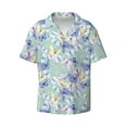 thumbnail image 1 of Sigee Colorful Butterfly Print Men's Shirts Casual Button Down Short Sleeve Summer Beach Shirt Hawaiian Vacation Shirts Tee Shirt-Large, 1 of 7