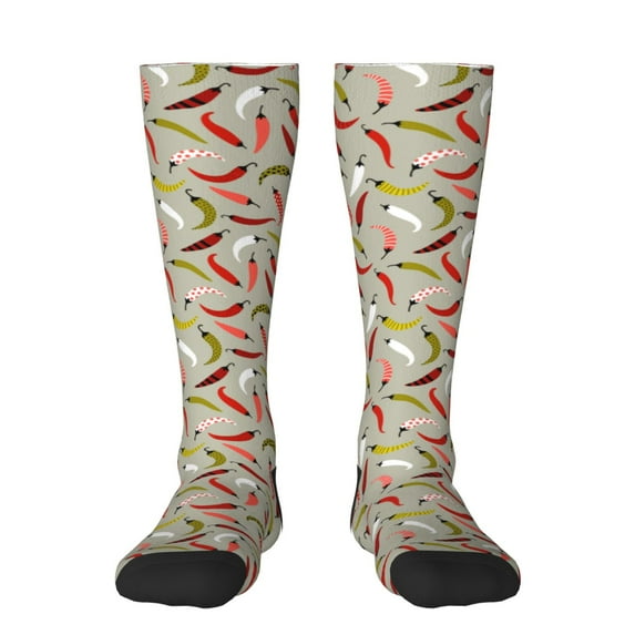 Sigee Colorful Chili for Socks for Men Women Socks Stocking Compression Socks