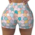 thumbnail image 1 of Sigee Colorful Cute Pig Print Women's High Waist Workout Shorts - Squat Proof, Tummy Control, Yoga and Gym Activewear-XX-Large, 1 of 9