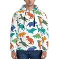 thumbnail image 1 of Sigee Colorful Dinosaur for Men's Pullover Hoodie Sweatshirts Adult Casual Long Sleeve Sweatshirts ,Sizes S-4XL-X-Large, 1 of 7