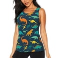 thumbnail image 1 of Sigee Colorful Dinosaur for Women's Workout Tank Top,Running Tank Tops,Sleeveless Gym Clothes, 1 of 8