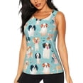 thumbnail image 1 of Sigee Colorful Dog for Women's Workout Tank Top,Running Tank Tops,Sleeveless Gym Clothes, 1 of 8