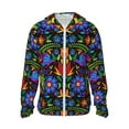 thumbnail image 1 of Sigee Colorful Floral Print UPF50+ Men's Sun Protection Hoodie Shirt SPF UV Shirt Long Sleeve Fishing Outdoor Lightweight, S-3XL, 1 of 9