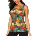 thumbnail image 1 of Sigee Colorful Hawaii Palms for Women's Workout Tank Top,Running Tank Tops,Sleeveless Gym ClothesMedium, 1 of 8