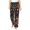 thumbnail image 1 of Sigee Colorful Mexican2 Print Women's Soft Pajama Pants - Breathable and Comfortable Lounge Sleep Bottoms with Elastic Waistband and Pockets-, 1 of 9
