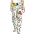 thumbnail image 1 of Sigee Colorful Mushrooms and Plants Print Women's Soft Pajama Pants - Breathable and Comfortable Lounge Sleep Bottoms with Elastic Waistband and Pockets-Large, 1 of 9