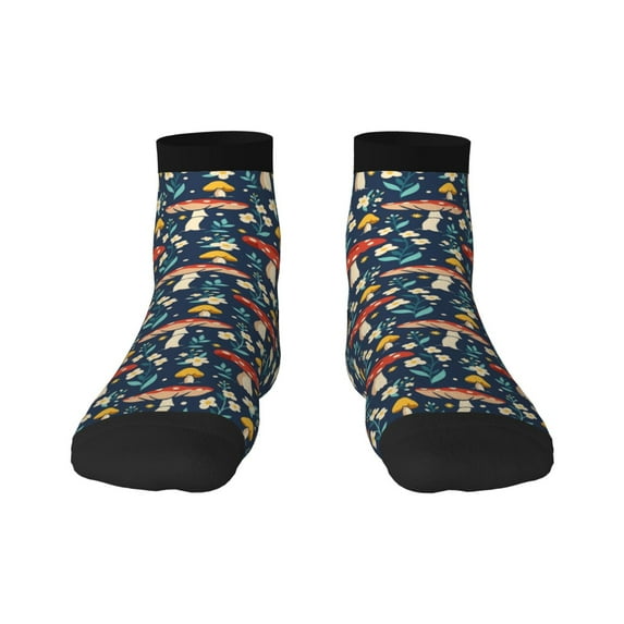 Sigee Colorful Mushrooms for Crew Soft Moisture-wicking Socks ,Cushion Moisture Wicking Boot Socks for Men and Women