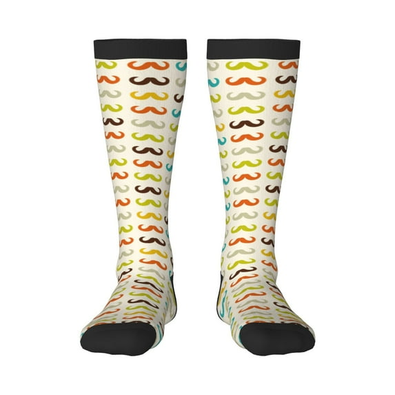 Sigee Colorful Mustache for Socks for Men Women Gifts for Him Boyfriend Teenage Boys Stocking Stuffers