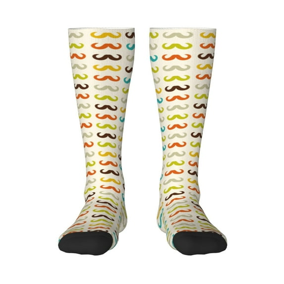 Sigee Colorful Mustache for Socks for Men Women Gifts for Him Boyfriend Teenage Boys Stocking Stuffers