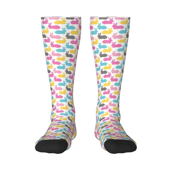 Sigee Colorful Rabbit for Socks for Men Women Gifts for Him Boyfriend Teenage Boys Stocking Stuffers