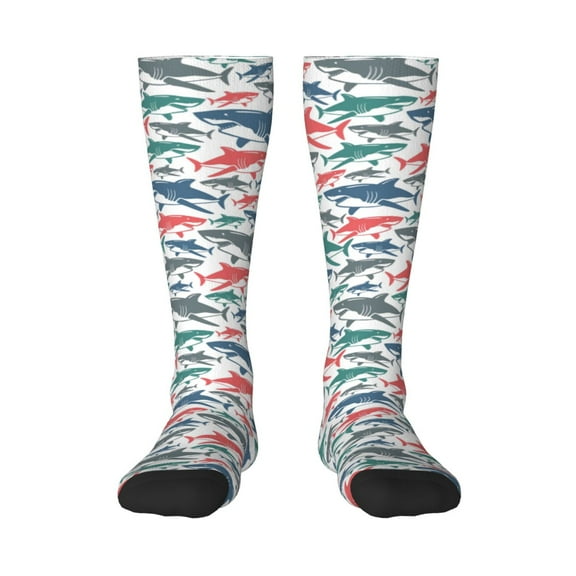 Sigee Colorful Shark for Socks for Men Women Gifts for Him Boyfriend Teenage Boys Stocking Stuffers