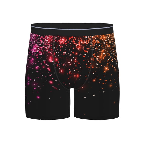 Sigee Colorful Sparkling for Men's Boxer Briefs,Moisture Wicking and Breathable Large