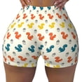 thumbnail image 1 of Sigee Colorful Squirrel Print Women's High Waist Workout Shorts - Squat Proof, Tummy Control, Yoga and Gym Activewear-XX-Large, 1 of 9