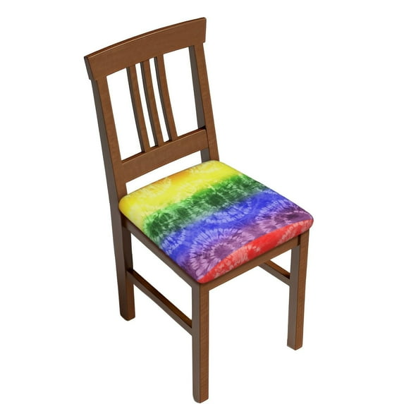 Sigee Colorful Tie Dye for Square Chair Cushion Covers for Furniture Protector, Couch Cushion Slipcovers-Six Piece
