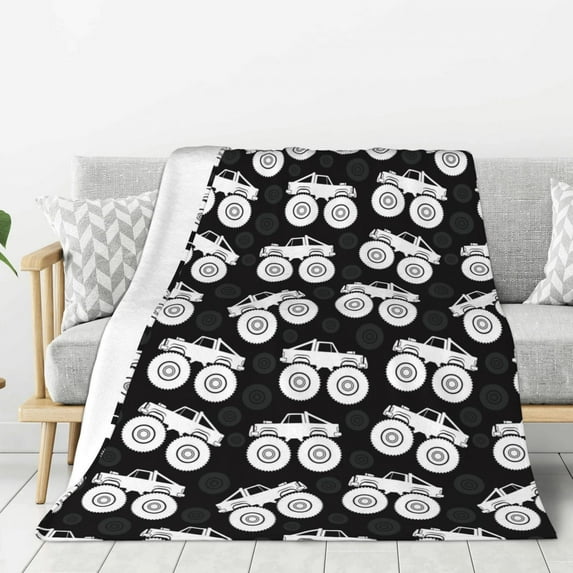 Sigee Cool Car for Flannel Blanket - Ultra-Soft, Warm and Cozy, Perfect for Couch, Bed, or Travel-50"x40"