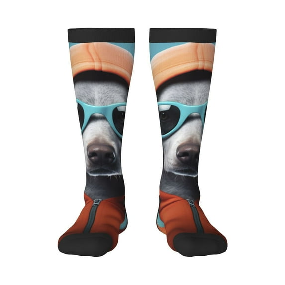 Sigee Cool Dog In Hoodie for Socks for Men Women Socks Stocking Compression Socks
