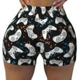 thumbnail image 1 of Sigee Cool Gamepad Print Women's High Waist Workout Shorts - Squat Proof, Tummy Control, Yoga and Gym Activewear-Small, 1 of 9