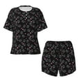 thumbnail image 1 of Sigee Cool Skull Love for Sleepwear Casual Pjs with Pockets Women's Pajamas Sets Shorts 2 Piece Short Sleeve Lounge Sets Large, 1 of 9