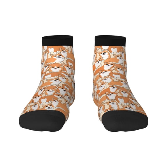 Sigee Corgi Animal for Crew Soft Moisture-wicking Socks ,Cushion Moisture Wicking Boot Socks for Men and Women