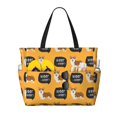 thumbnail image 1 of Sigee Corgi Print Extra Large Waterproof Beach Travel Bag with Zipper - Durable and Versatile for Vacation, Gym, and Daily Use, 1 of 7