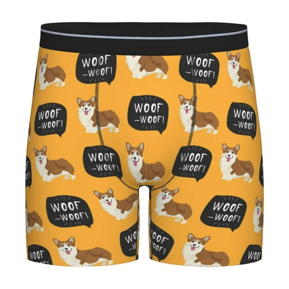 Sigee Corgi for Men's Boxer Briefs,Moisture Wicking and Breathable Medium