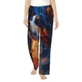thumbnail image 1 of Sigee Cosmic Dog Starry Night print Women's Soft Pajama Pants Lounge Sleep Bottoms with Elastic Waistband and Pockets-X-Large, 1 of 6