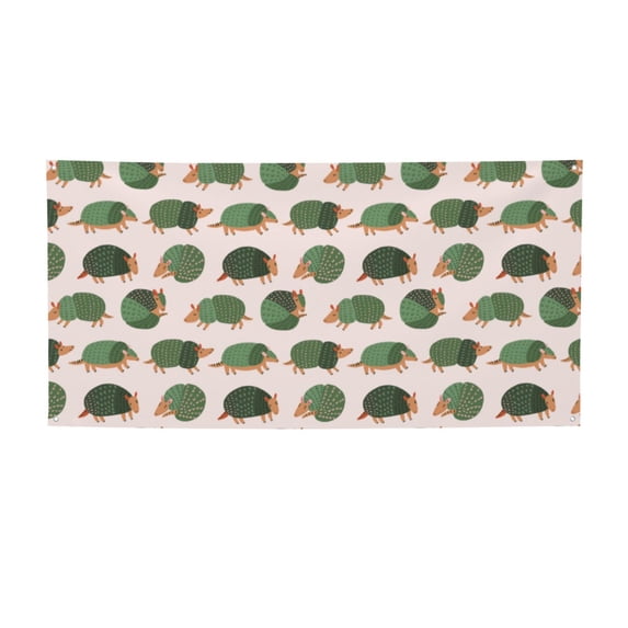 Sigee Cute Armadillo for Large Happy Holiday Banner for Outdoor Indoor Home Wall Photo Background-Medium