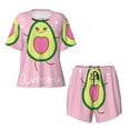 thumbnail image 1 of Sigee Cute Avocado for Sleepwear Casual Pjs with Pockets Women's Pajamas Sets Shorts 2 Piece Short Sleeve Lounge Sets X-Large, 1 of 9