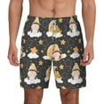 thumbnail image 1 of Sigee Cute Bee Gnome Print Mens Swim Trunks with Compression Liner Quick Dry Swim Stretch Beach Shorts with Pockets,S-3XL, 1 of 7