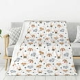 thumbnail image 1 of Sigee Cute Cartoon Dogs for Flannel Blanket - Ultra-Soft, Warm and Cozy, Perfect for Couch, Bed, or Travel-40"x30", 1 of 6